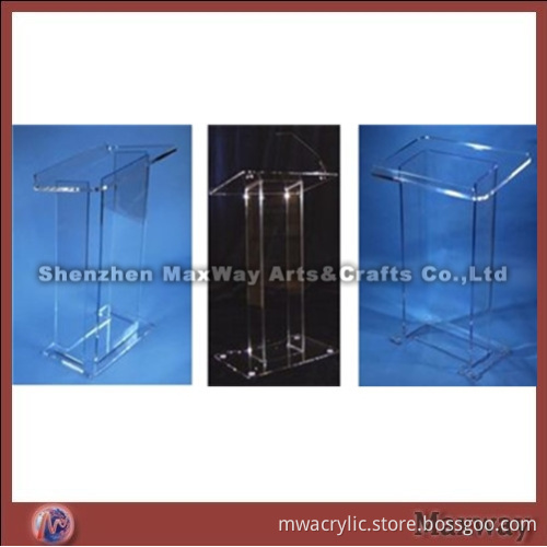 Clear Decorative Acrylic Church Speech Table